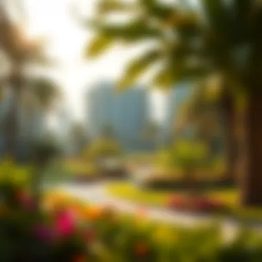 Lush Community Park in ADCB Khalifa City The vibrant community park in ADCB Khalifa City