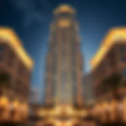 Stunning architectural view of the Al Habtoor Building in Mankhool