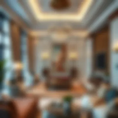 Luxurious living room interior at Al Jawhara