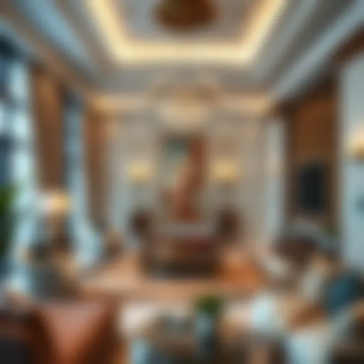 Luxurious living room interior at Al Jawhara