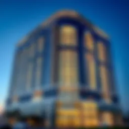 Stunning facade of Al Maya Building showcasing modern architectural design