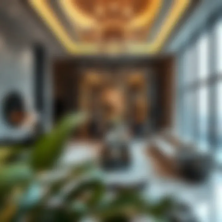 Interior Opulence in Al Maya Residences Luxurious interior of a modern apartment in Al Maya Building