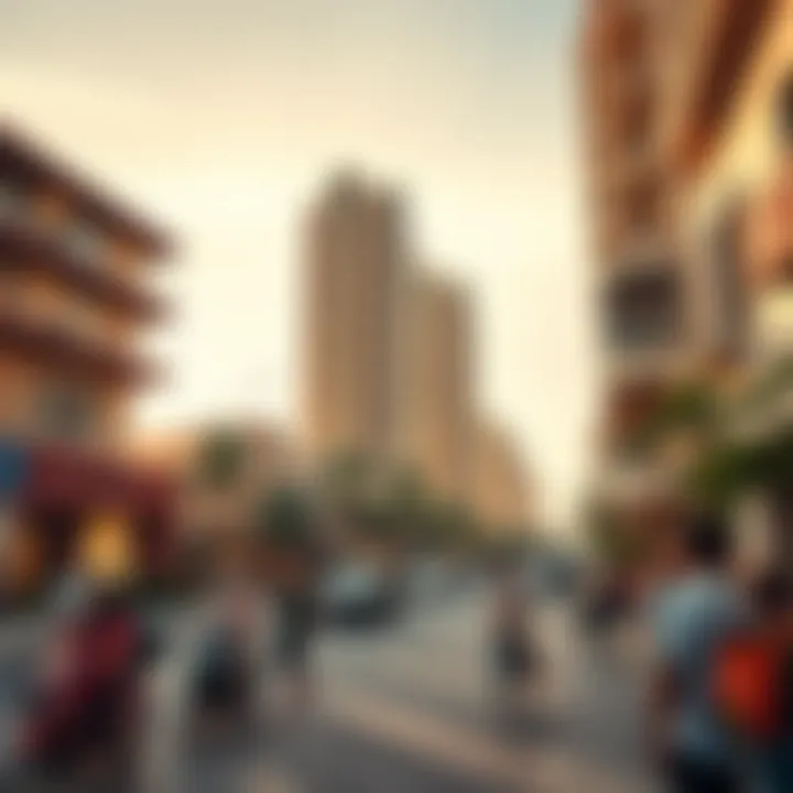 Vibrant community life surrounding Al Nahda Complex Towers