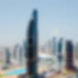 Stunning view of Al Roda Tower 2 against the Dubai skyline