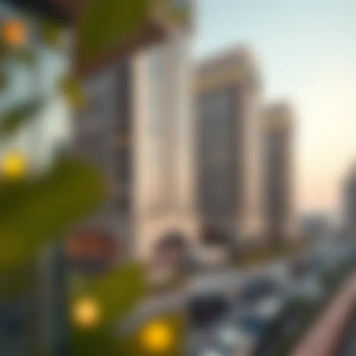 Stunning view of Al Shafar Tower showcasing its architectural elegance