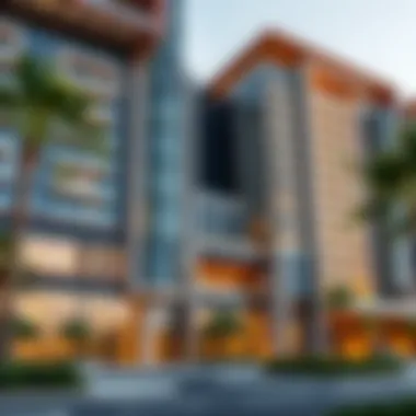 Striking exterior view of Al Shamsi Building showcasing contemporary architecture