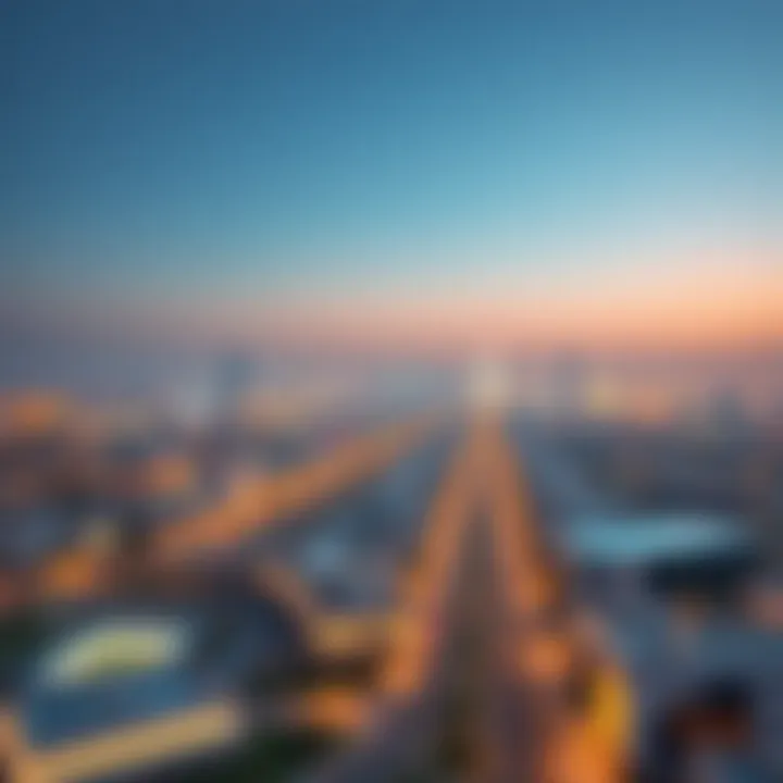Panoramic View of Al Barsha Skyline Panoramic view of Al Barsha neighborhood and skyline