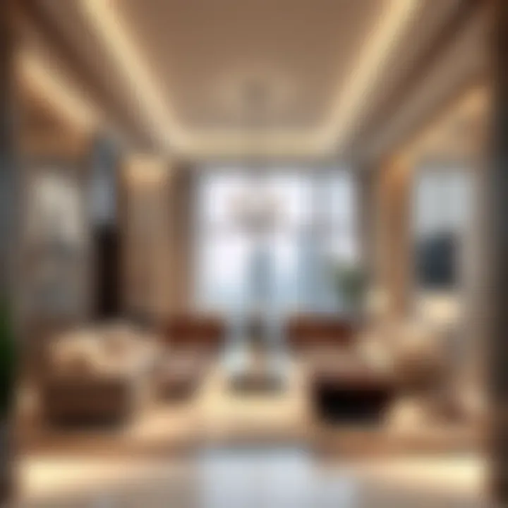 Luxurious interior space within the Al Wasl Building highlighting upscale furnishings