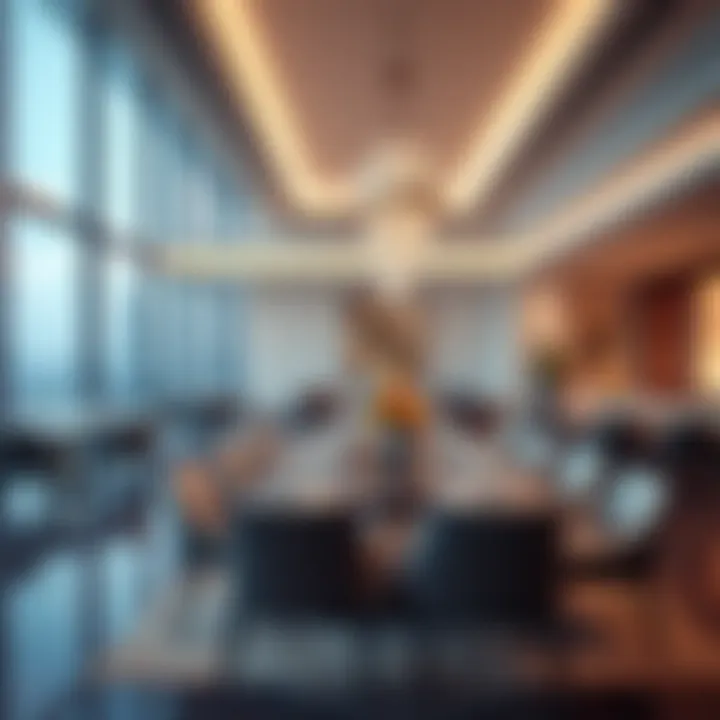 Elegant dining area within Amwaj Building showcasing sophisticated living