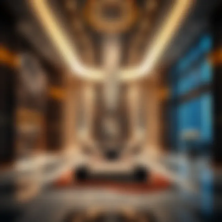 Luxurious interior lobby design of Amwaj Building