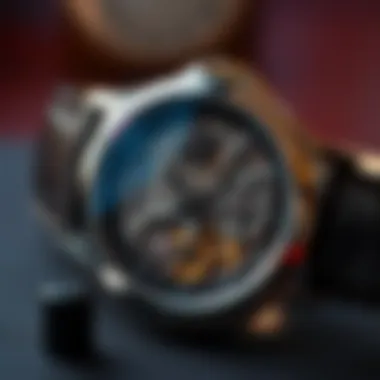 Close-up of intricate watch mechanism showcasing craftsmanship