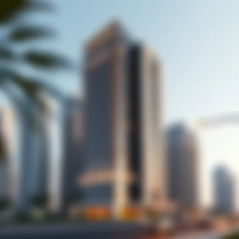 Baniyas Tower exterior showcasing its sleek modern design