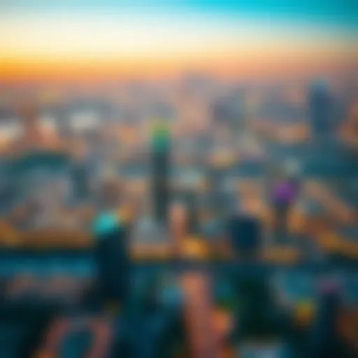 Panoramic view of Barsha Heights skyline