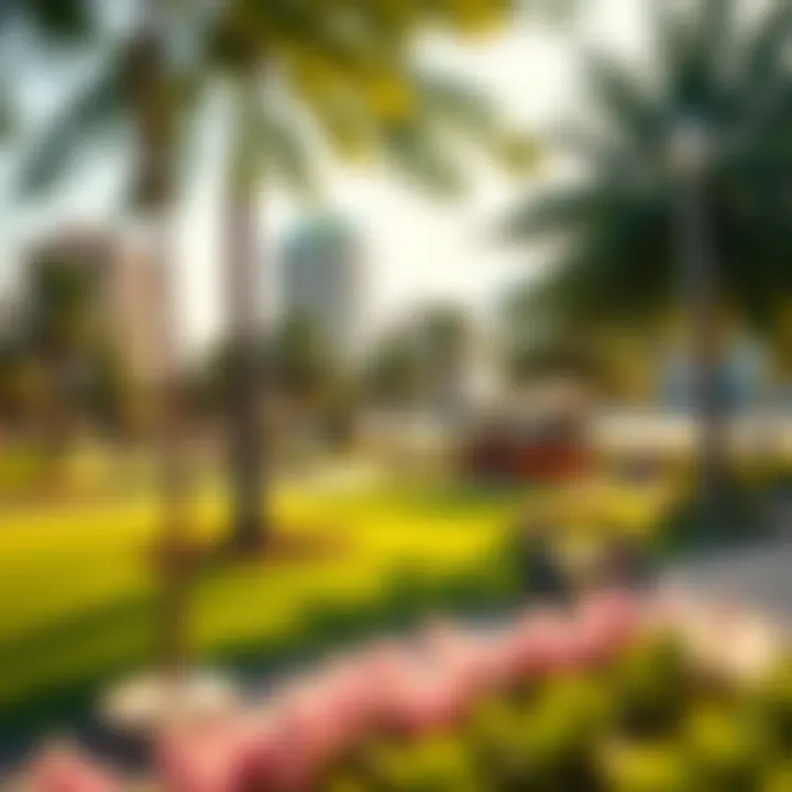 Green Spaces for Relaxation in Barsha Heights Recreational park in Barsha Heights