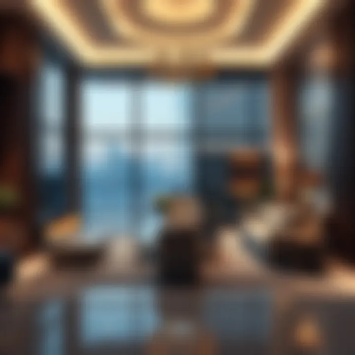 Luxurious Interiors in Bin Fardan Residences Luxurious interior of a residence in Bin Fardan Building