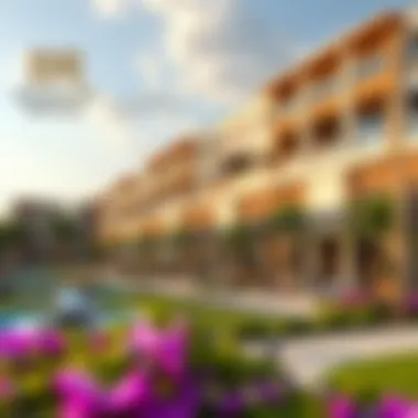 Vibrant community view featuring amenities and lifestyle offerings at Binghatti Royale