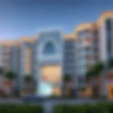 Stunning facade of Binghatti Royale showcasing modern architecture