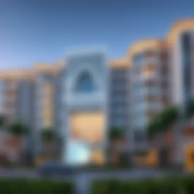 Stunning facade of Binghatti Royale showcasing modern architecture