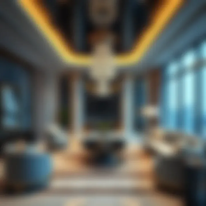 Elegant living space interior highlighting the upscale design of Binghatti Royale