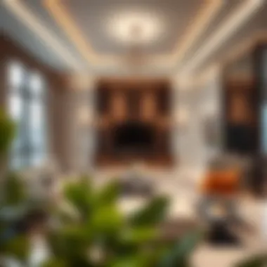 Luxurious living room interior at Bloom Heights Tower