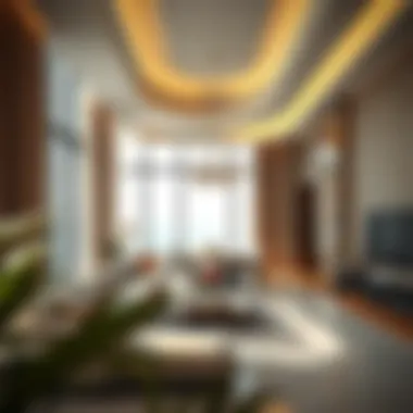 Elegant Interior Design of a Burj Khalifa Apartment Luxurious interior of a Burj Khalifa apartment