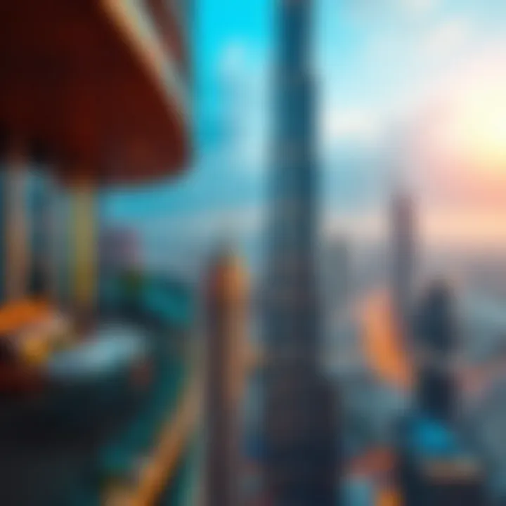 Panoramic View of Burj Khalifa's Luxury Apartments Stunning view of Burj Khalifa apartments