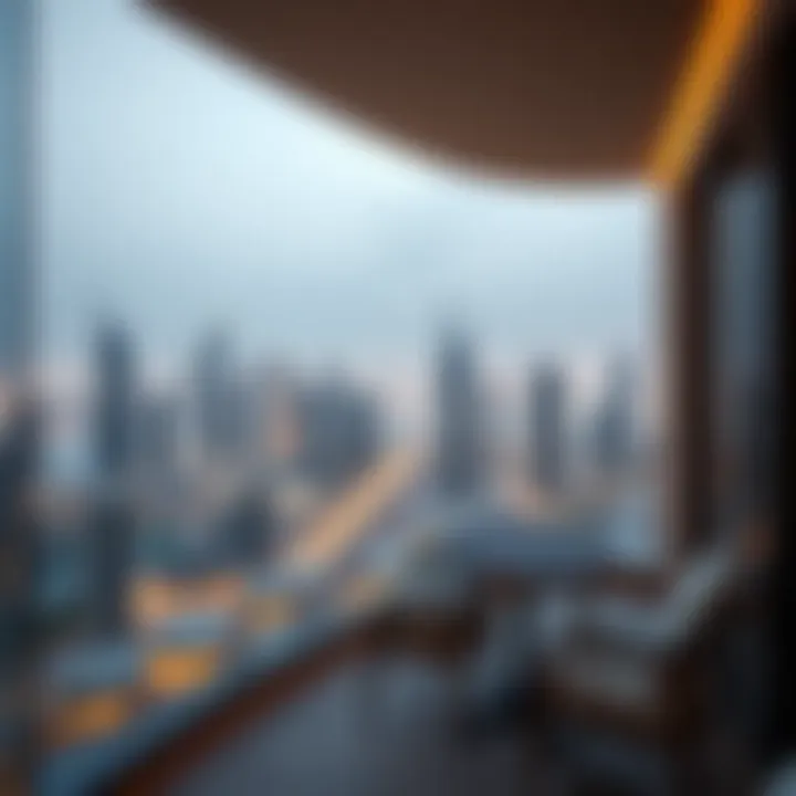 Panoramic Dubai View Panoramic view of Dubai from Burj Vista balcony