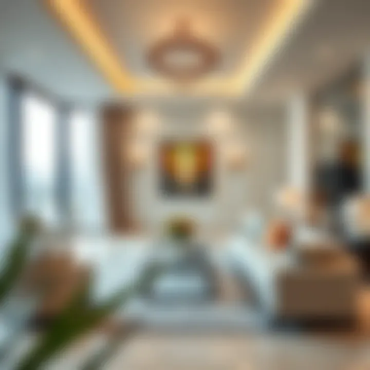 Sophisticated Apartment Interiors in Burjuman Spinneys Elegant interior of a luxury apartment in Burjuman Spinneys