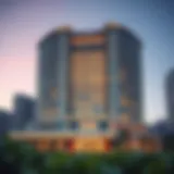 Stunning exterior of Pullman Jumeirah Lakes Towers Hotel showcasing modern architecture