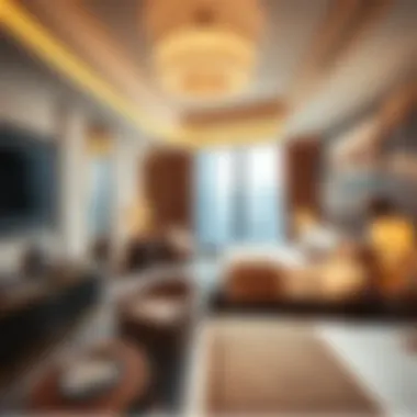 Luxurious guest room at Pullman Jumeirah Lakes Towers with elegant decor