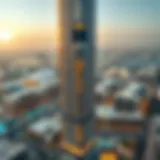 Stunning aerial view of the Continental Tower showcasing its architectural design