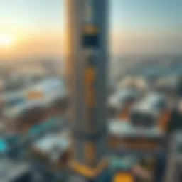 Stunning aerial view of the Continental Tower showcasing its architectural design