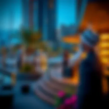 Vibrant lifestyle amenities surrounding the marina area