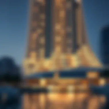 Stunning facade of Crown Tower Marina showcasing modern architectural design