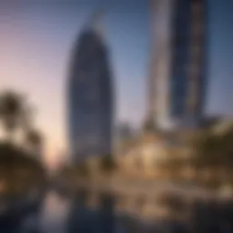Spectacular exterior view of Damac Paramount showcasing modern architecture