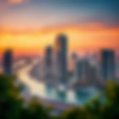 Cityscape Surrounding Danube Viewz The vibrant cityscape surrounding Danube Viewz emphasizing its prime location