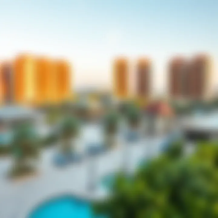 Community Features of Dec Towers Panoramic view of community amenities surrounding Dec Towers