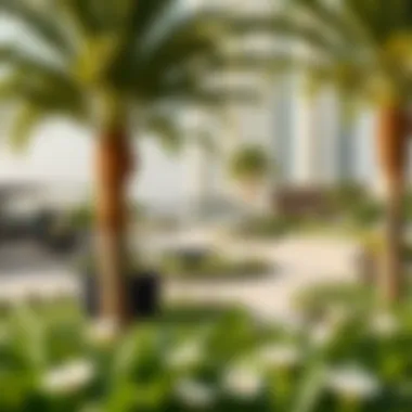 Amenities and Green Spaces at Desert Sun Tower Eco-friendly amenities and lush landscaping surrounding the Desert Sun Tower