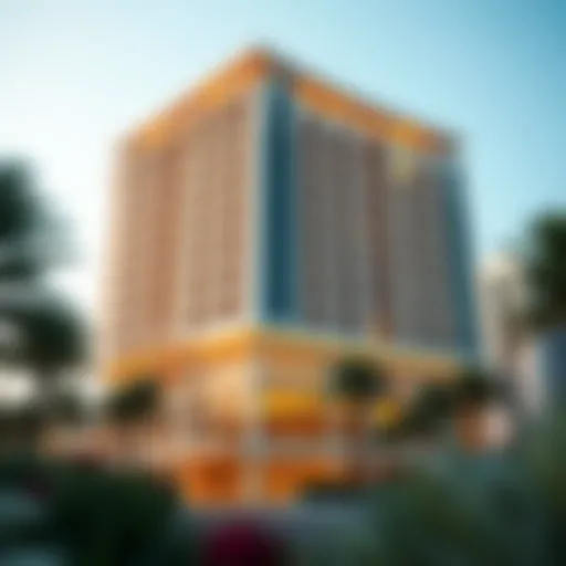 Stunning exterior view of the Desert Sun Tower showcasing its architectural brilliance