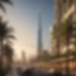 Stunning architectural view of Dubai Wasl Tower