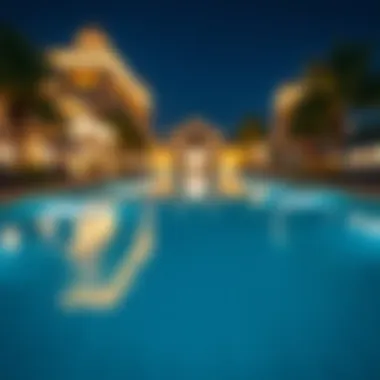Lavish pool area featuring luxurious amenities