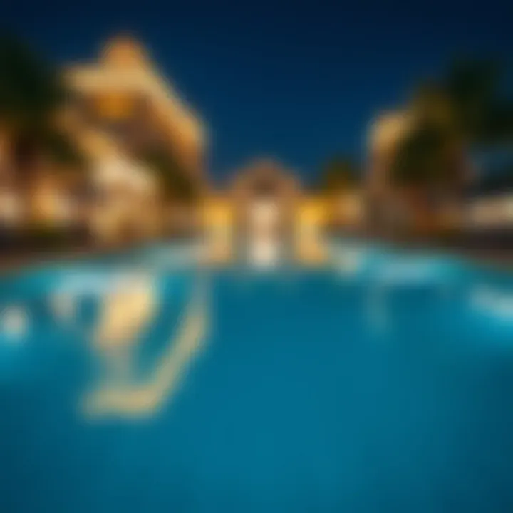 Lavish pool area featuring luxurious amenities