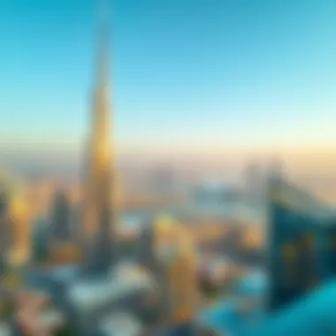 Breathtaking view from the balcony overlooking Dubai skyline