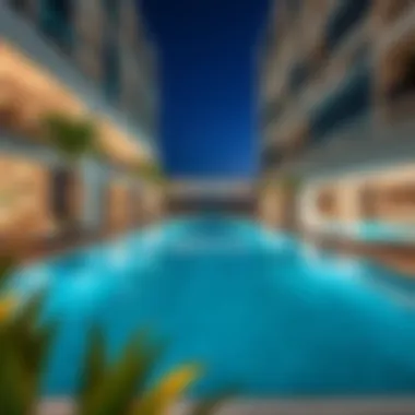 Exclusive amenities including a lavish pool and wellness center