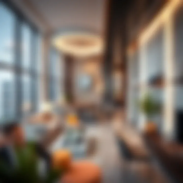 Vibrant communal spaces in Executive Tower Business Bay