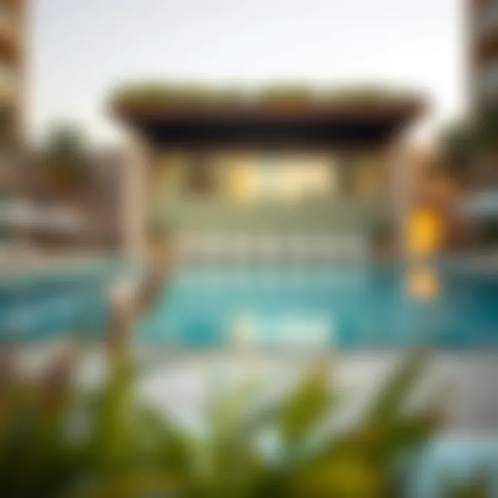 Exclusive amenities like the pool area at Al Fahad Plaza