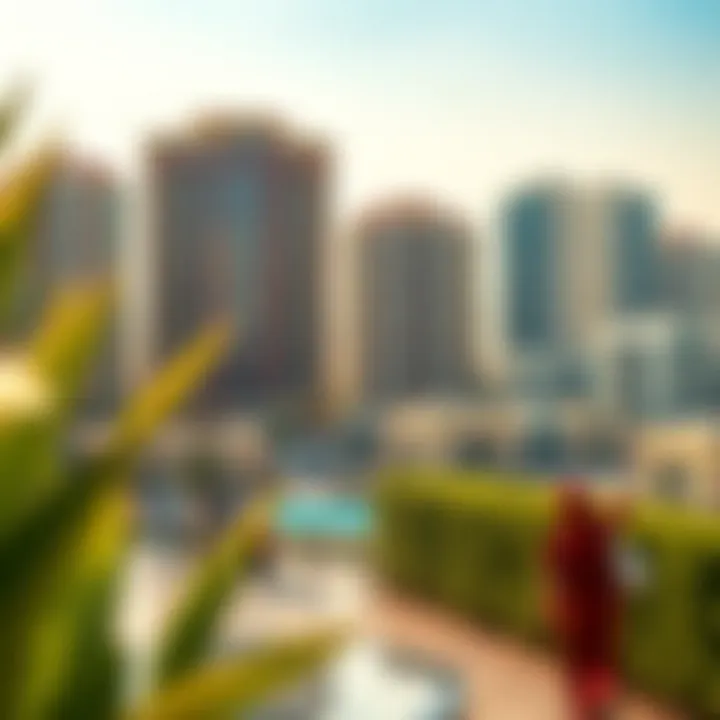 Vibrant lifestyle around Al Fahad Plaza with city views