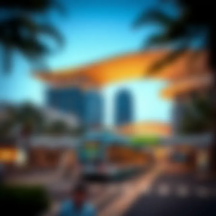 Urban connectivity showcased by Al Jaddaf Metro Station