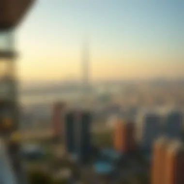 Prime Location of Al Mamsha Alef Panoramic cityscape view from Al Mamsha Alef illustrating its prime location