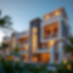 Luxurious exterior view of Al Nahda 5 building showcasing modern architecture.